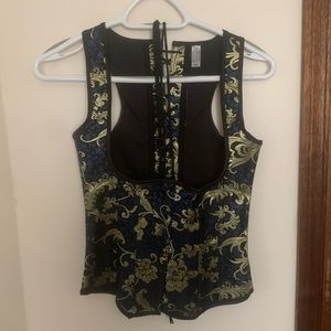 Blue and Gold Corset